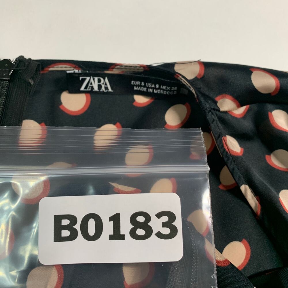 Zara S Womens Faux Wrap Polka Dot Romper Jumpsuit Black Beige Retro - Picture 3 of 9